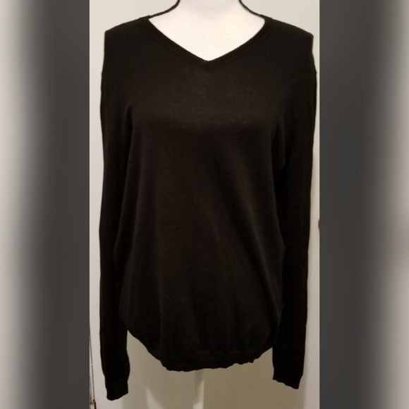 Calvin Klein Sweaters - Calvin Klein Slim Fit Solid Black Sweater V Neck